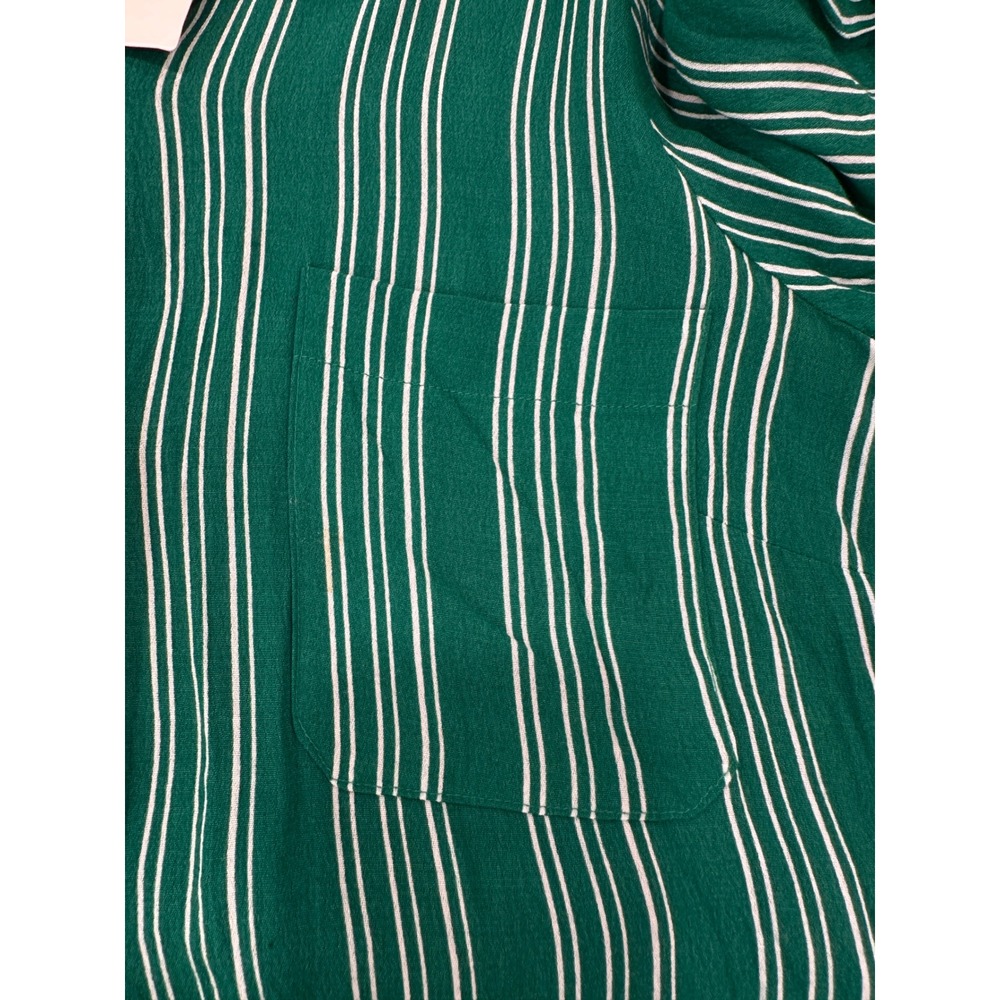 NWT Anthropologie Maeve Martina Belted Shirt Dress Sz 10 Green Striped Coastal - Picture 13 of 16